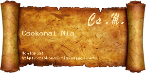 Csokonai Mia névjegykártya